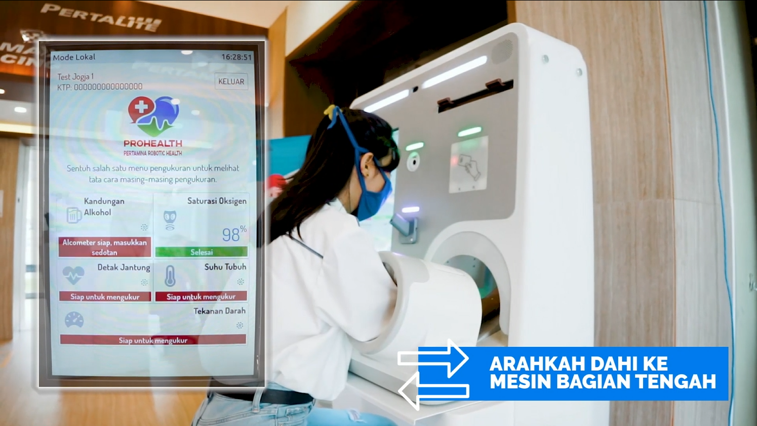 Self Health Check Kiosk Mk I — tampak depan