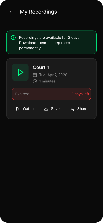 My Recordings